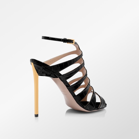 TOM FORD STAMPED CROCODILE LEATHER CARINE SANDAL - Picture 4 of 5